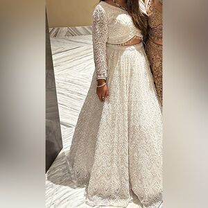 White lehenga
